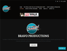 Tablet Screenshot of bravoevents-online.com